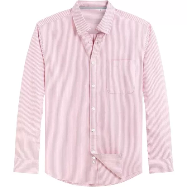 J.VER Men's Oxford Shirt Solid Casual Button Down Collar Shirts Long Sleeve Dress Shirts with Pocket