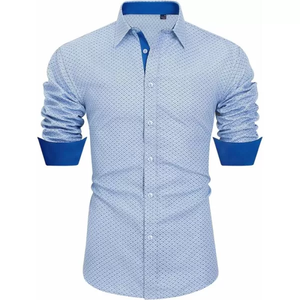 J.VER Men's Printed Dress Shirts Casual Long Sleeve Stylish Button Down Shirt