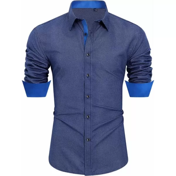 J.VER Men's Printed Dress Shirts Casual Long Sleeve Stylish Button Down Shirt