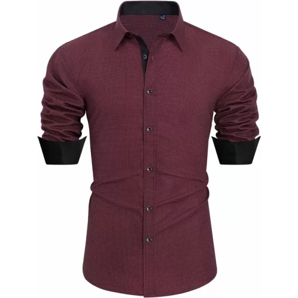 J.VER Men's Printed Dress Shirts Casual Long Sleeve Stylish Button Down Shirt
