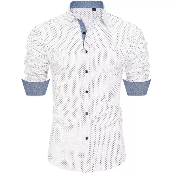 J.VER Men's Printed Dress Shirts Casual Long Sleeve Stylish Button Down Shirt