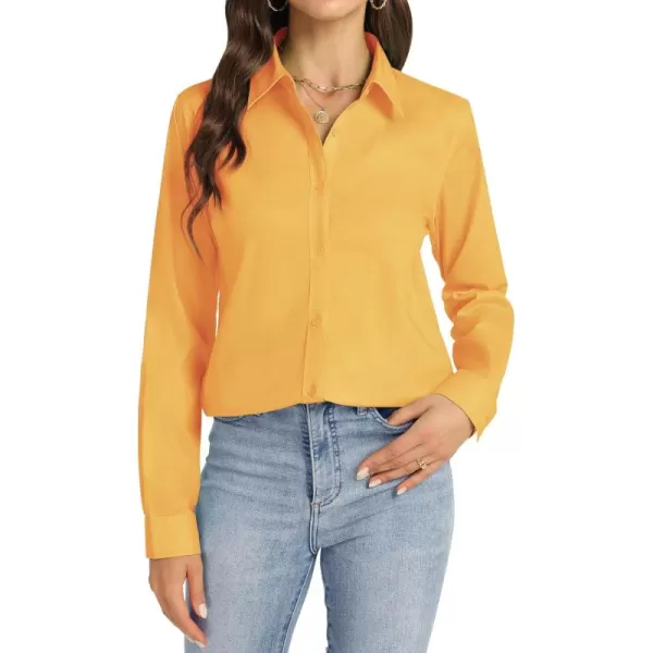 J.VER Womens Button Down Shirt Long Sleeve Dress Shirts Stretch Solid Work Blouse
