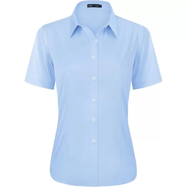 J.VER Womens Button Down Shirts Stretch Wrinkle Free Formal Short Sleeve Dress Shirt Summer Work Blouses Business Casual Tops