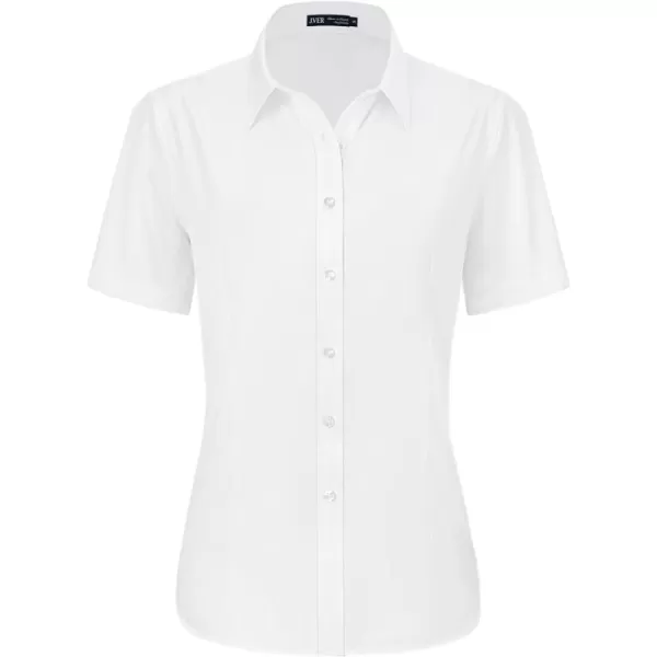 J.VER Womens Button Down Shirts Stretch Wrinkle Free Formal Short Sleeve Dress Shirt Summer Work Blouses Business Casual Tops