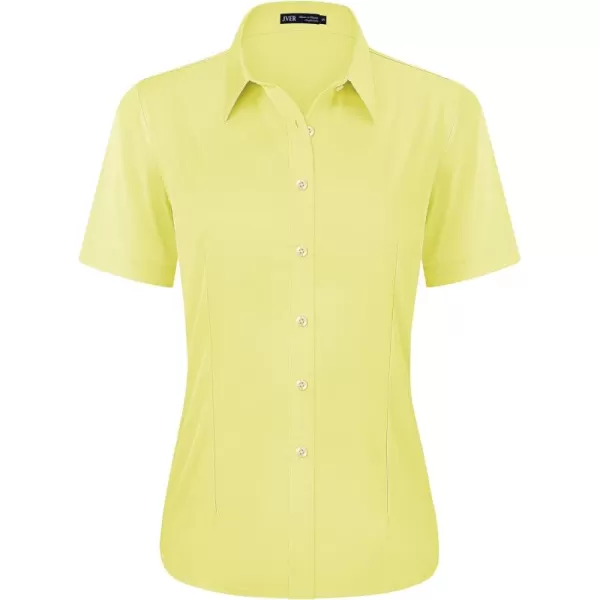 J.VER Womens Button Down Shirts Stretch Wrinkle Free Formal Short Sleeve Dress Shirt Summer Work Blouses Business Casual Tops