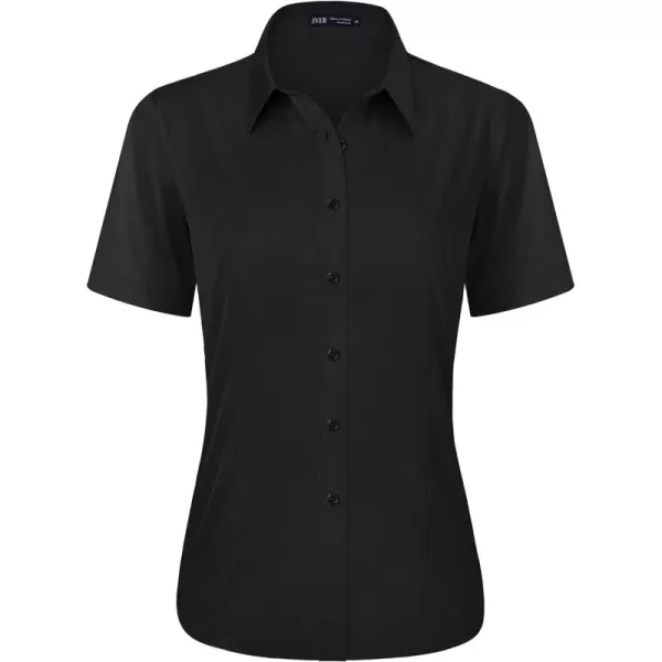 J.VER Womens Button Down Shirts Stretch Wrinkle Free Formal Short Sleeve Dress Shirt Summer Work Blouses Business Casual Tops
