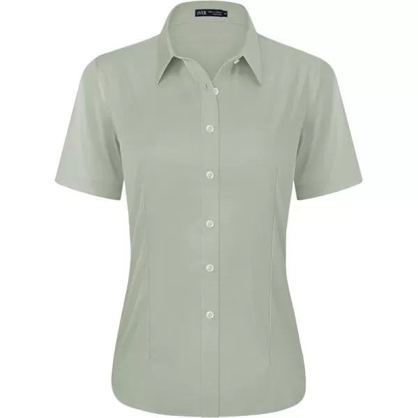 J.VER Womens Button Down Shirts Stretch Wrinkle Free Formal Short Sleeve Dress Shirt Summer Work Blouses Business Casual Tops