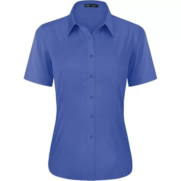 J.VER Womens Button Down Shirts Stretch Wrinkle Free Formal Short Sleeve Dress Shirt Summer Work Blouses Business Casual Tops