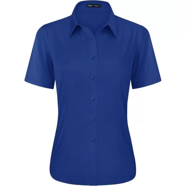 J.VER Womens Button Down Shirts Stretch Wrinkle Free Formal Short Sleeve Dress Shirt Summer Work Blouses Business Casual Tops