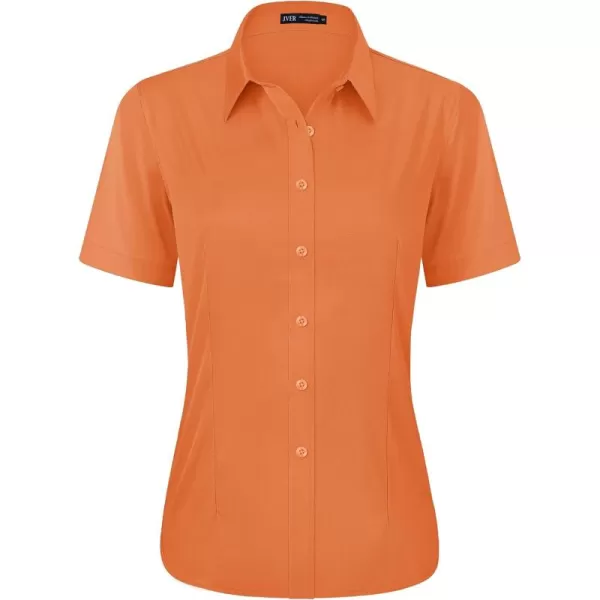 J.VER Womens Button Down Shirts Stretch Wrinkle Free Formal Short Sleeve Dress Shirt Summer Work Blouses Business Casual Tops