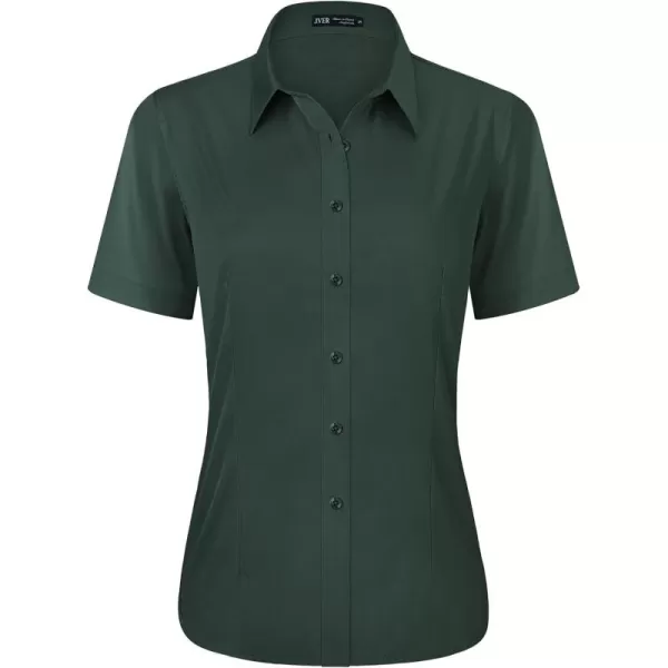 J.VER Womens Button Down Shirts Stretch Wrinkle Free Formal Short Sleeve Dress Shirt Summer Work Blouses Business Casual Tops