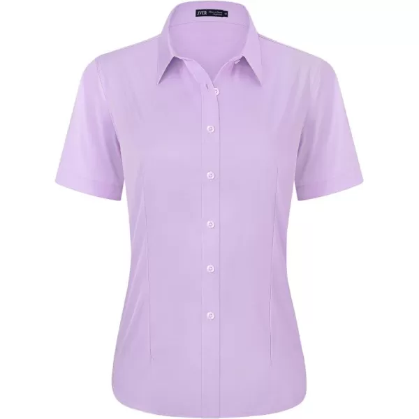 J.VER Womens Button Down Shirts Stretch Wrinkle Free Formal Short Sleeve Dress Shirt Summer Work Blouses Business Casual Tops