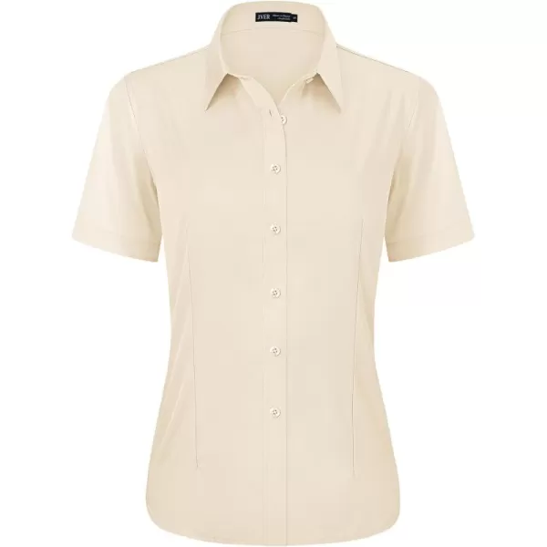 J.VER Womens Button Down Shirts Stretch Wrinkle Free Formal Short Sleeve Dress Shirt Summer Work Blouses Business Casual Tops