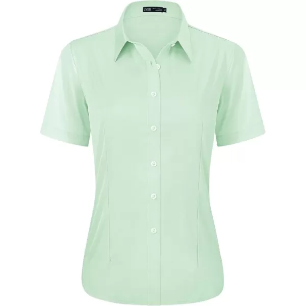 J.VER Womens Button Down Shirts Stretch Wrinkle Free Formal Short Sleeve Dress Shirt Summer Work Blouses Business Casual Tops