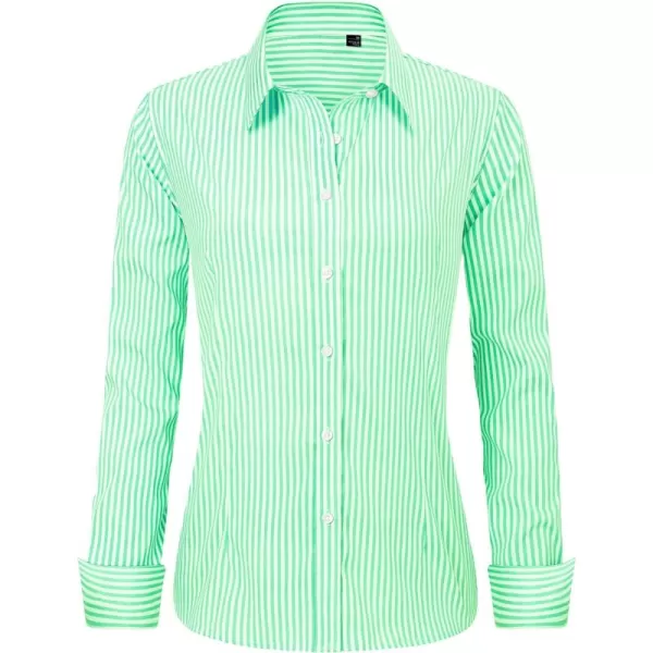 J.VER Womens Dress Shirts Long Sleeve Button Down Shirts Wrinkle-Free Solid Work Blouse