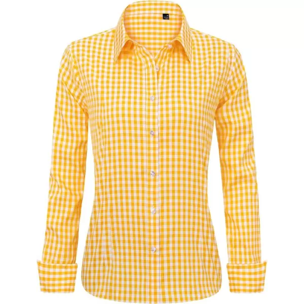 J.VER Womens Dress Shirts Long Sleeve Button Down Shirts Wrinkle-Free Solid Work Blouse