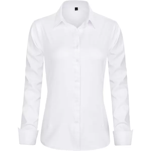 J.VER Womens Dress Shirts Long Sleeve Button Down Shirts Wrinkle-Free Solid Work Blouse
