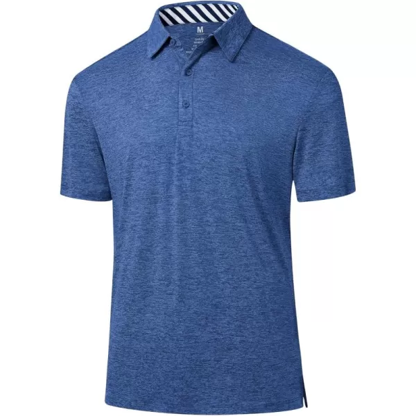 Men's Golf Polo Shirts Quick Dry Moisture Wicking Performance Stretch Short Sleeve Shirt Athletic Wrinkle-Free Summer Tops