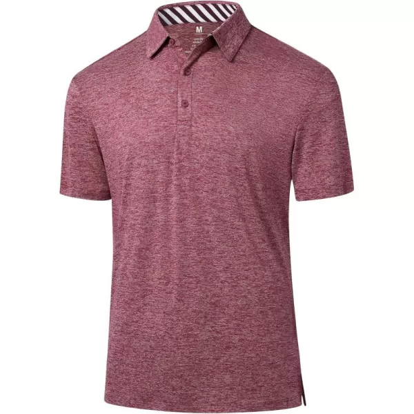 Men's Golf Polo Shirts Quick Dry Moisture Wicking Performance Stretch Short Sleeve Shirt Athletic Wrinkle-Free Summer Tops