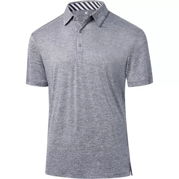 Men's Golf Polo Shirts Quick Dry Moisture Wicking Performance Stretch Short Sleeve Shirt Athletic Wrinkle-Free Summer Tops