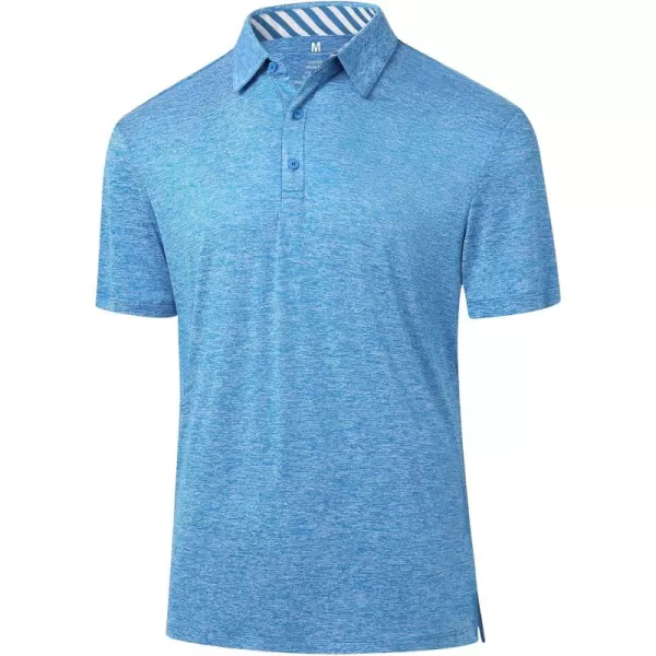 Men's Golf Polo Shirts Quick Dry Moisture Wicking Performance Stretch Short Sleeve Shirt Athletic Wrinkle-Free Summer Tops