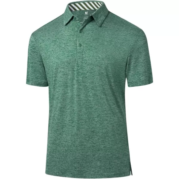 Men's Golf Polo Shirts Quick Dry Moisture Wicking Performance Stretch Short Sleeve Shirt Athletic Wrinkle-Free Summer Tops