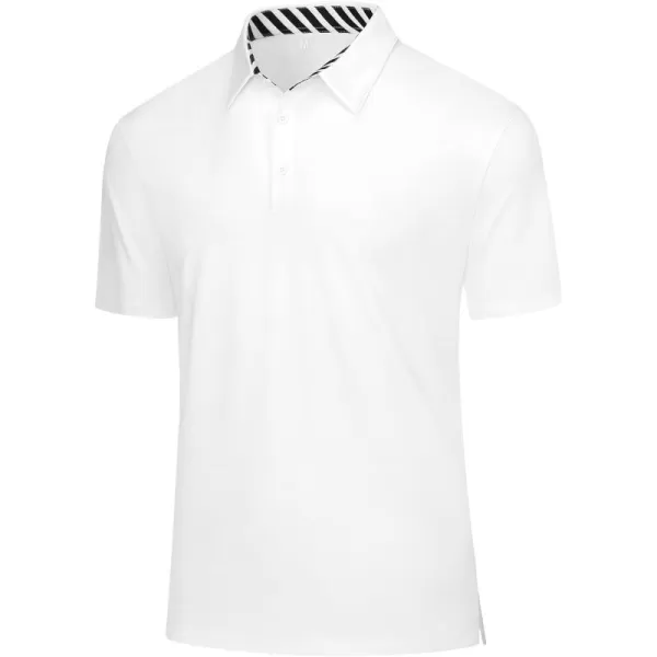 Men's Golf Polo Shirts Quick Dry Moisture Wicking Performance Stretch Short Sleeve Shirt Athletic Wrinkle-Free Summer Tops