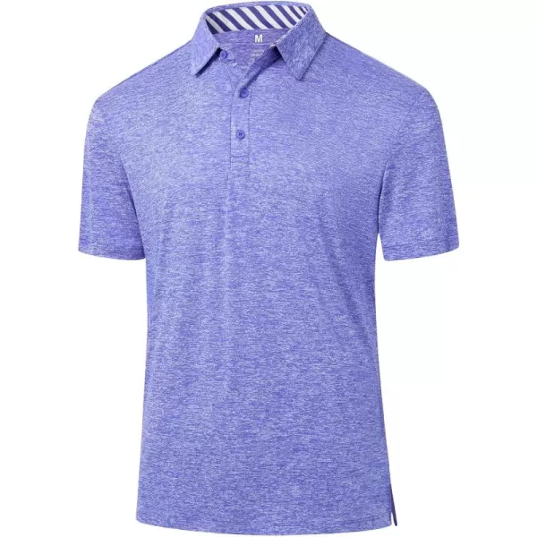 Men's Golf Polo Shirts Quick Dry Moisture Wicking Performance Stretch Short Sleeve Shirt Athletic Wrinkle-Free Summer Tops