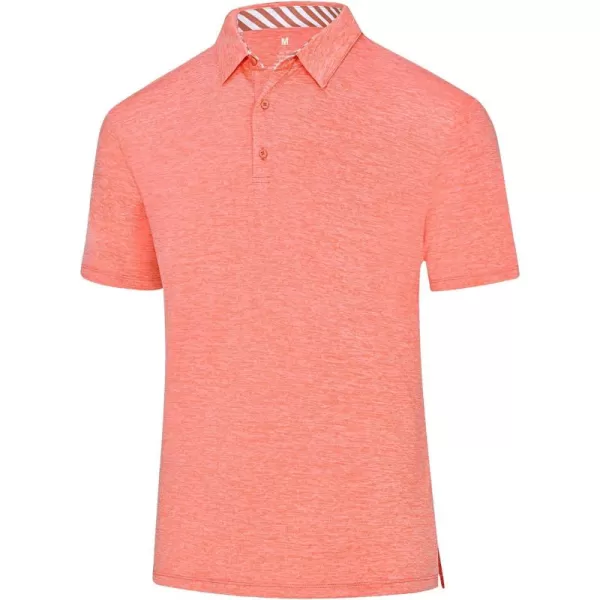 Men's Golf Polo Shirts Quick Dry Moisture Wicking Performance Stretch Short Sleeve Shirt Athletic Wrinkle-Free Summer Tops