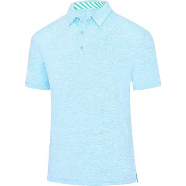 Men's Golf Polo Shirts Quick Dry Moisture Wicking Performance Stretch Short Sleeve Shirt Athletic Wrinkle-Free Summer Tops