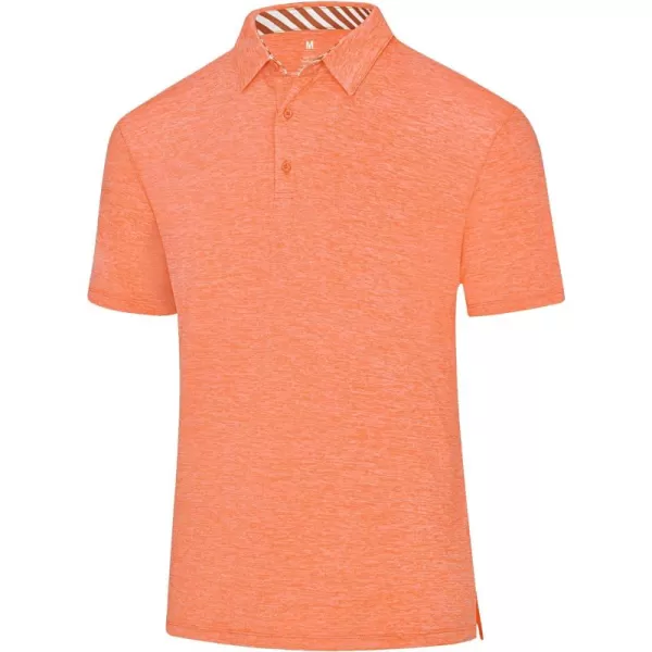 Men's Golf Polo Shirts Quick Dry Moisture Wicking Performance Stretch Short Sleeve Shirt Athletic Wrinkle-Free Summer Tops
