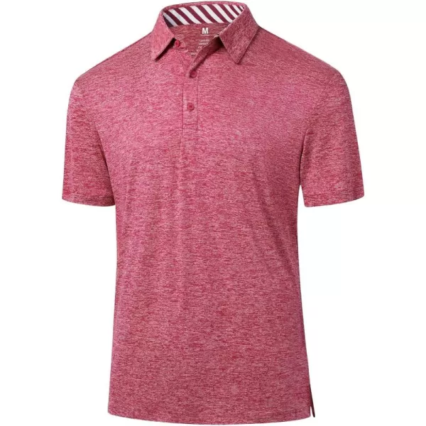 Men's Golf Polo Shirts Quick Dry Moisture Wicking Performance Stretch Short Sleeve Shirt Athletic Wrinkle-Free Summer Tops