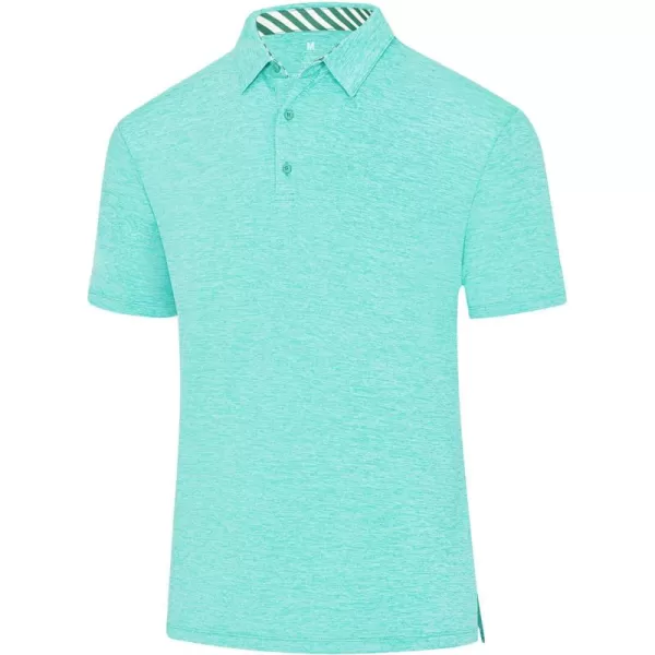 Men's Golf Polo Shirts Quick Dry Moisture Wicking Performance Stretch Short Sleeve Shirt Athletic Wrinkle-Free Summer Tops