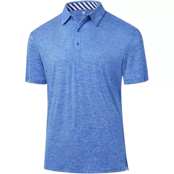 Men's Golf Polo Shirts Quick Dry Moisture Wicking Performance Stretch Short Sleeve Shirt Athletic Wrinkle-Free Summer Tops