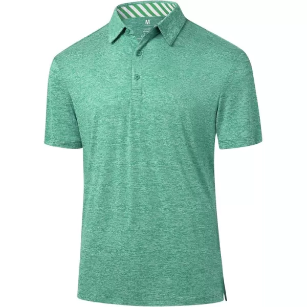 Men's Golf Polo Shirts Quick Dry Moisture Wicking Performance Stretch Short Sleeve Shirt Athletic Wrinkle-Free Summer Tops