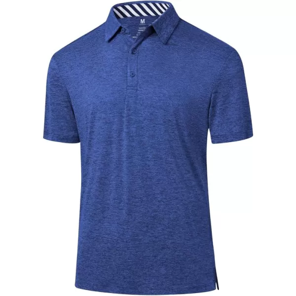 Men's Golf Polo Shirts Quick Dry Moisture Wicking Performance Stretch Short Sleeve Shirt Athletic Wrinkle-Free Summer Tops