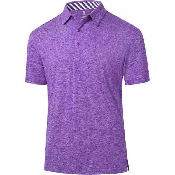Men's Golf Polo Shirts Quick Dry Moisture Wicking Performance Stretch Short Sleeve Shirt Athletic Wrinkle-Free Summer Tops