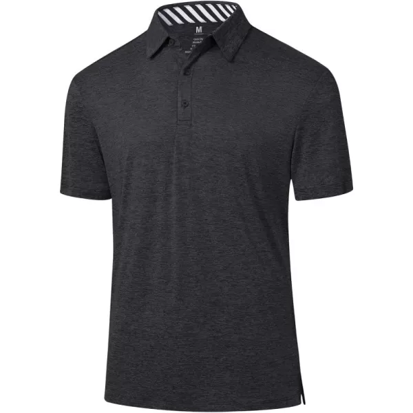 Men's Golf Polo Shirts Quick Dry Moisture Wicking Performance Stretch Short Sleeve Shirt Athletic Wrinkle-Free Summer Tops