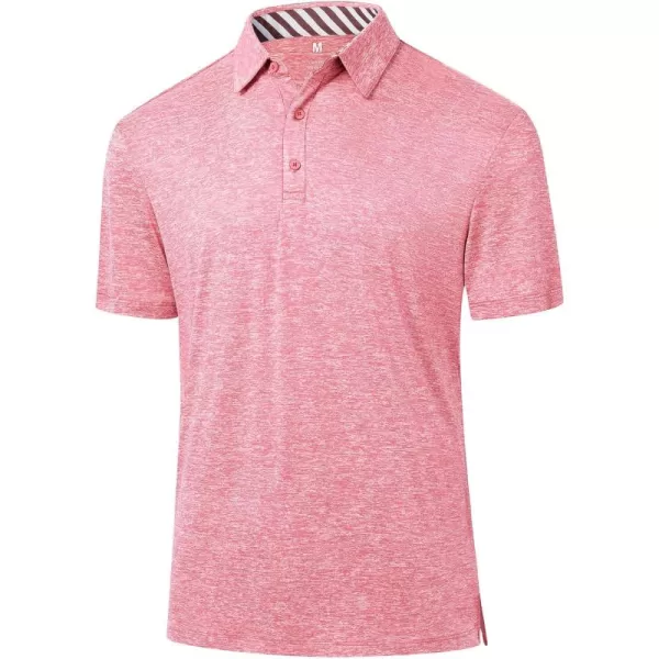 Men's Golf Polo Shirts Quick Dry Moisture Wicking Performance Stretch Short Sleeve Shirt Athletic Wrinkle-Free Summer Tops