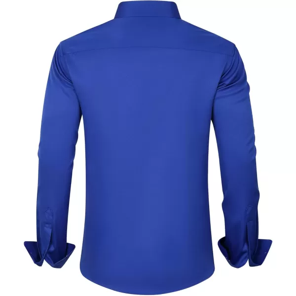 J.VER Boy's Long Sleeve Dress Shirts Solid Stretch Wrinkle-Free Shirt Kids Casual Button Down Shirts