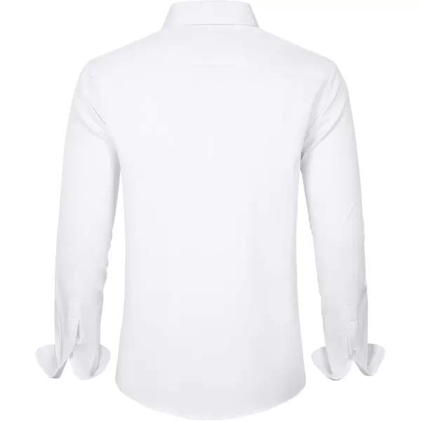 J.VER Boy's Long Sleeve Dress Shirts Solid Stretch Wrinkle-Free Shirt Kids Casual Button Down Shirts