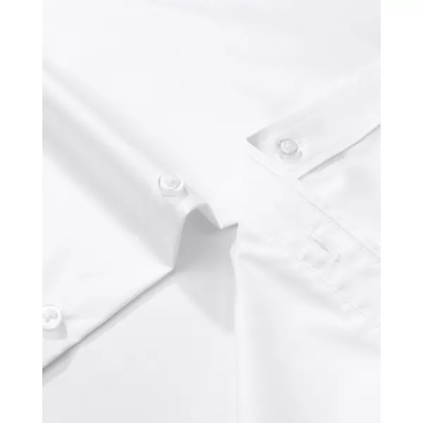 J.VER Boy's Long Sleeve Dress Shirts Solid Stretch Wrinkle-Free Shirt Kids Casual Button Down Shirts