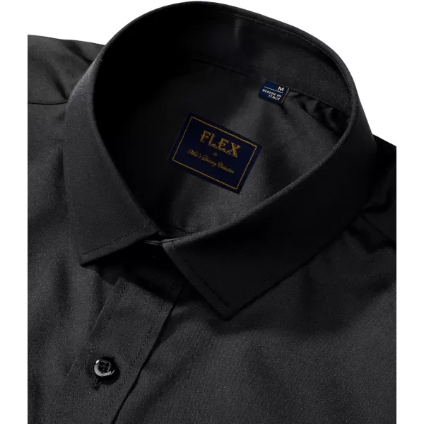 J.VER Boy's Long Sleeve Dress Shirts Solid Stretch Wrinkle-Free Shirt Kids Casual Button Down Shirts