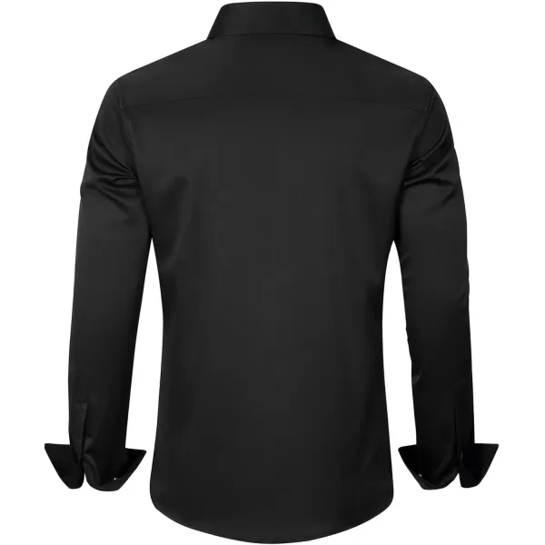 J.VER Boy's Long Sleeve Dress Shirts Solid Stretch Wrinkle-Free Shirt Kids Casual Button Down Shirts