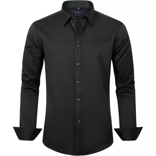 J.VER Boy's Long Sleeve Dress Shirts Solid Stretch Wrinkle-Free Shirt Kids Casual Button Down Shirts