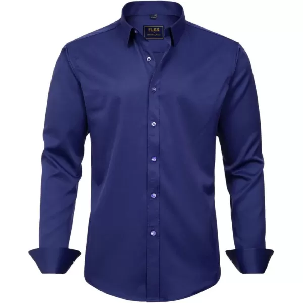 J.VER Boy's Long Sleeve Dress Shirts Solid Stretch Wrinkle-Free Shirt Kids Casual Button Down Shirts