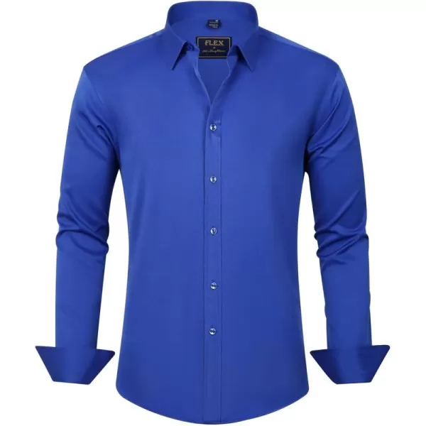 J.VER Boy's Long Sleeve Dress Shirts Solid Stretch Wrinkle-Free Shirt Kids Casual Button Down Shirts
