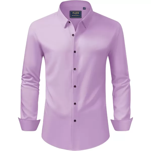 J.VER Men's Dress Shirts Solid Stretch Long Sleeve Formal Tuxedo Shirt Business Casual Button Down Shirts for Wedding Prom