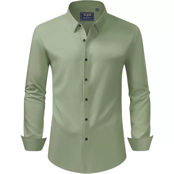 J.VER Men's Dress Shirts Solid Stretch Long Sleeve Formal Tuxedo Shirt Business Casual Button Down Shirts for Wedding Prom