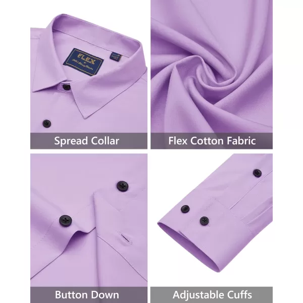 J.VER Men's Dress Shirts Solid Stretch Long Sleeve Formal Tuxedo Shirt Business Casual Button Down Shirts for Wedding Prom
